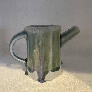 John Shedd Hand Made Art Pottery Watering Mug  4.5 Inch Tall Signed